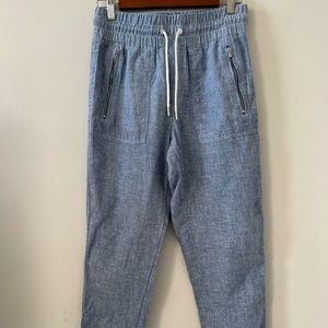 Athleta Cabo Linen Jogger In Blue Size 2